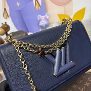 Kitlife Louis Vuitton Twist MM Slim Bag Dark Blue Monogram Flowers M14342 23x16x8cm - 3