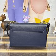 Kitlife Louis Vuitton Twist MM Slim Bag Dark Blue Monogram Flowers M14342 23x16x8cm - 4