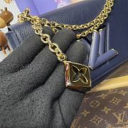 Kitlife Louis Vuitton Twist MM Slim Bag Dark Blue Monogram Flowers M14342 23x16x8cm - 2