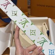 Kitlife Louis Vuitton White Tricolor Belt Black Hardware 4.5cm - 6