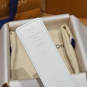 Kitlife Louis Vuitton White Tricolor Belt Silver Hardware 4.5cm - 6