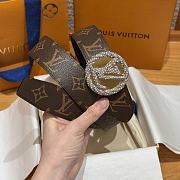 Kitlife Louis Vuitton Brown Monogram Canvas Betl Diamond Buckle 3.5cm - 6