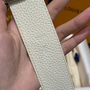 Kitlife Louis Vuitton Double-sided Belt Cream Silver Hardware 4.5cm - 2