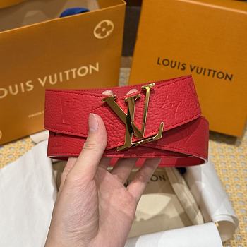 Kitlife Louis Vuitton Double-sided Belt Pink Gold Hardware 4.5cm