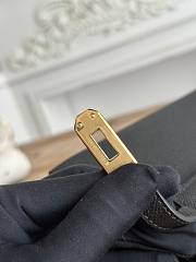 Kitlife Hermes Kelly Mini Bag Black Epsom Leather Gold Buckle 22cm  - 5