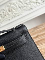 Kitlife Hermes Kelly Mini Bag Black Epsom Leather Gold Buckle 22cm  - 3