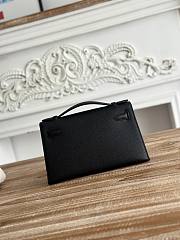 Kitlife Hermes Kelly Mini Bag Black Epsom Leather Gold Buckle 22cm  - 2