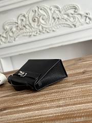 Kitlife Hermes Kelly Mini Bag Black Epsom Leather Silver Buckle 22cm - 6