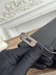 Kitlife Hermes Kelly Mini Bag Black Epsom Leather Silver Buckle 22cm - 3