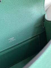 Kitlife Hermes Kelly Mini Bag Green Epsom Leather Silver Buckle 22cm - 2