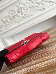 Kitlife Hermes Kelly Mini Bag Red Epsom Leather Gold Buckle 22cm - 4