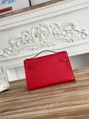Kitlife Hermes Kelly Mini Bag Red Epsom Leather Gold Buckle 22cm - 3