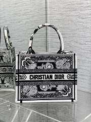 Kitlife Dior Black Butterfly Bandana Emroidery Tote Bag 36x18x28cm - 1