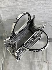 Kitlife Dior Black Butterfly Bandana Emroidery Tote Bag 36x18x28cm - 5