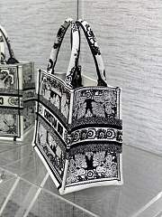 Kitlife Dior Black Butterfly Bandana Emroidery Tote Bag 36x18x28cm - 3