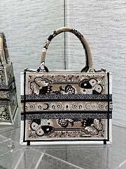 Kitlife Dior Beige Butterfly Bandana Emroidery Tote Bag 36x18x28cm - 5