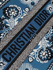 Kitlife Dior Blue Butterfly Bandana Emroidery Tote Bag 36x18x28cm - 6