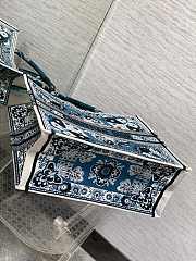 Kitlife Dior Blue Butterfly Bandana Emroidery Tote Bag 36x18x28cm - 4