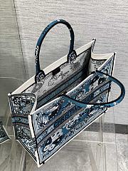 Kitlife Dior Blue Butterfly Bandana Emroidery Tote Bag 36x18x28cm - 3