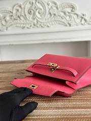 Kitlife Hermes Kelly Mini Bag Pink Epsom Leather Gold Buckle 22cm - 5