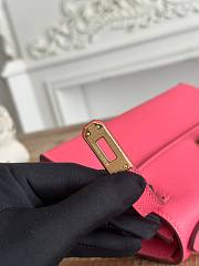 Kitlife Hermes Kelly Mini Bag Pink Epsom Leather Gold Buckle 22cm - 4