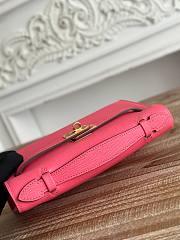 Kitlife Hermes Kelly Mini Bag Pink Epsom Leather Gold Buckle 22cm - 3