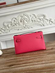 Kitlife Hermes Kelly Mini Bag Pink Epsom Leather Gold Buckle 22cm - 2