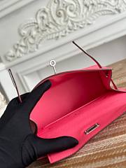 Kitlife Hermes Kelly Mini Bag Pink Epsom Leather Silver Buckle 22cm - 6