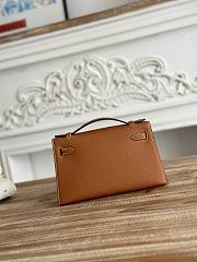 Kitlife Hermes Kelly Mini Bag Brown Epsom Leather Gold Buckle 22cm - 5