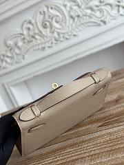  Kitlife Hermes Kelly Mini Bag Grey Epsom Leather Gold Buckle 22cm - 6