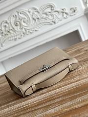 Kitlife Hermes Kelly Mini Bag Grey Epsom Leather Silver Buckle 22cm - 2
