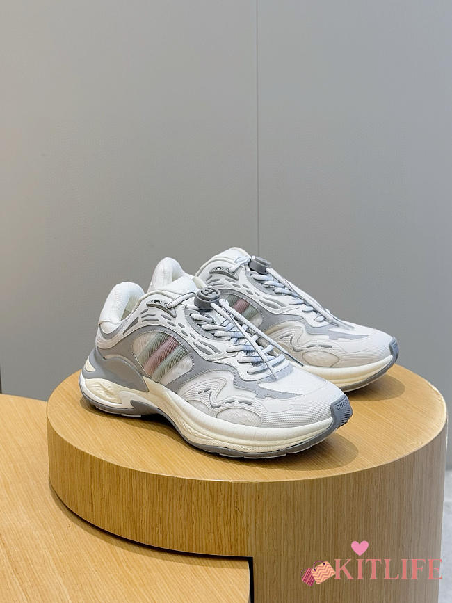 Kitlife Gucci Men 2.0 Sneakers White And Blue Mesh And Leather - 1