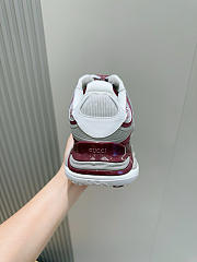 Kitlife Gucci Men 2.0 Sneakers Grey and Gucci Rosso Ancora Red Mesh And Leather - 6
