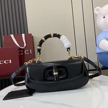 Kitlife Gucci Bamboo Diva Medium Bag Black 827750 26.6x13x8cm