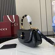 Kitlife Gucci Bamboo Diva Medium Bag Black 827750 26.6x13x8cm - 5