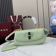 Kitlife Gucci Bamboo Diva Medium Bag Light Green 827750 26.6x13x8cm - 1