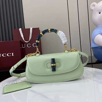Kitlife Gucci Bamboo Diva Medium Bag Light Green 827750 26.6x13x8cm