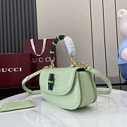 Kitlife Gucci Bamboo Diva Medium Bag Light Green 827750 26.6x13x8cm - 5
