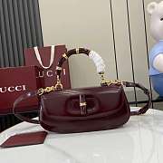 Kitlife Gucci Bamboo Diva Medium Bag Burgundy 827750 26.6x13x8cm - 1