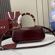 Kitlife Gucci Bamboo Diva Medium Bag Burgundy 827750 26.6x13x8cm - 6