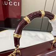 Kitlife Gucci Bamboo Diva Medium Bag Burgundy 827750 26.6x13x8cm - 5
