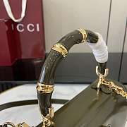 Kitlife Gucci Bamboo Diva Medium Bag Green Olive 827750 26.6x13x8cm - 5