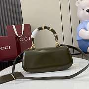 Kitlife Gucci Bamboo Diva Medium Bag Green Olive 827750 26.6x13x8cm - 4