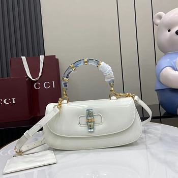 Kitlife Gucci Bamboo Diva Medium Bag White 827750 26.6x13x8cm