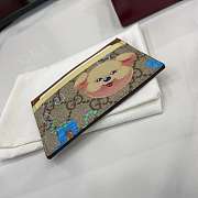 Kitlife Gucci Card Case With Motif Beige & Dark Brown GG Monogram Coated Fabric 838900 10x7cm - 5