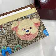 Kitlife Gucci Card Case With Motif Beige & Dark Brown GG Monogram Coated Fabric 838900 10x7cm - 3