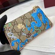 Kitlife Gucci Zip Key Case With Motif Beige And Dark Brown GG Monogram Coated Fabric 838892 12.5x7x1.5cm - 3