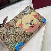 Kitlife Gucci Zip Key Case With Motif Beige And Dark Brown GG Monogram Coated Fabric 838892 12.5x7x1.5cm - 4