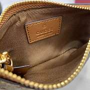 Kitlife Gucci Zip Key Case With Motif Beige And Dark Brown GG Monogram Coated Fabric 838892 12.5x7x1.5cm - 2
