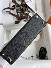 Kitlife Hermes Mini Kelly Chèvre Bag Black Epsom Leather Gold Buckle 19cm - 3